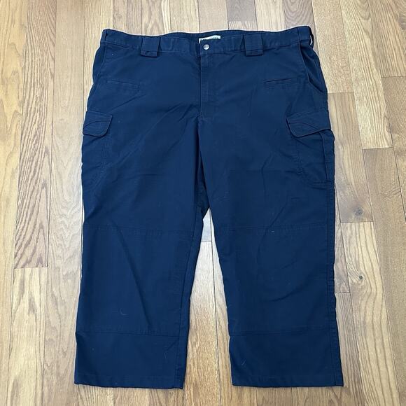 5.11 Tactical Mens Pants 48 inch Navy Blue Cargo Ripstop Utility Workwear - Picture 1 of 8